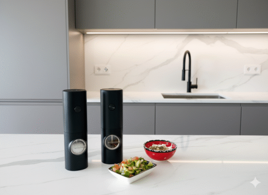 2 מטחנות חשמליות לפלפל שחור ומלח