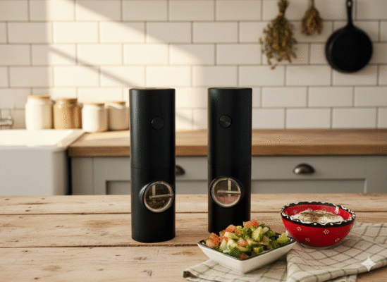 2 מטחנות חשמליות לפלפל שחור ומלח