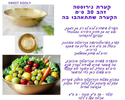 קערת נירוסטה 30 סמ