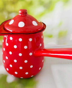 פינג'אן אמייל 720 מל' אדום עם נקודות